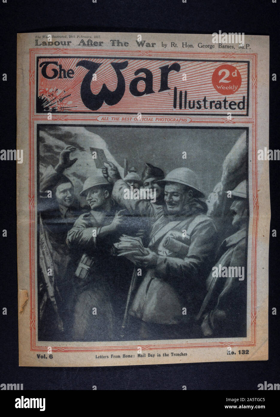 Abdeckung an der Vorderseite von "Der Krieg illustriert' Kriegszeit Magazin (24 Feb 1917), ein Stück der Replik Erinnerungsstücke aus dem Ersten Weltkrieg Ära. Stockfoto