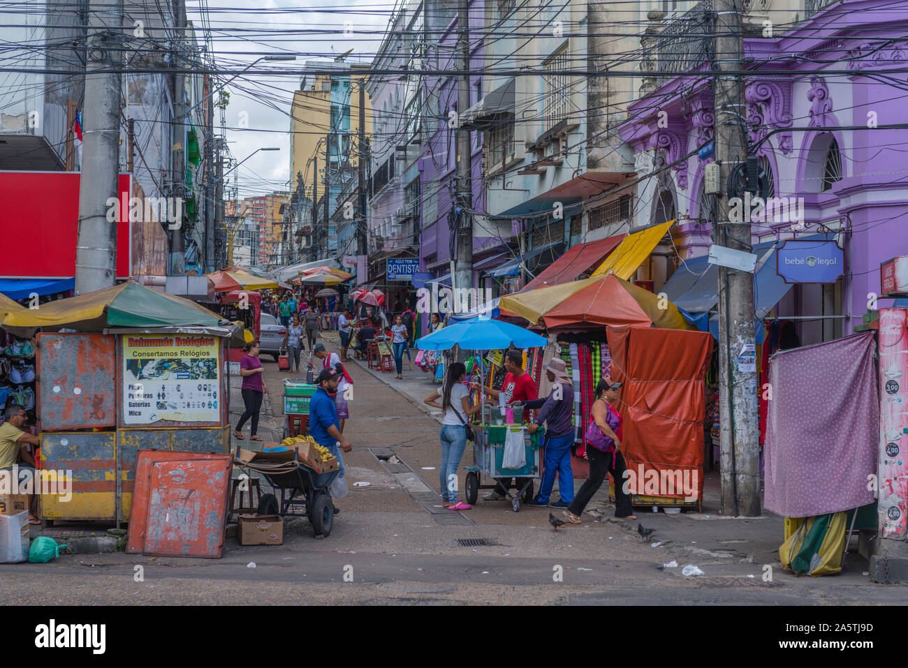 Zentrum von Manaus, der Hauptstadt des größten brasilianischen Bundesstaat Amazonas, Brasilien, Lateinamerika Stockfoto