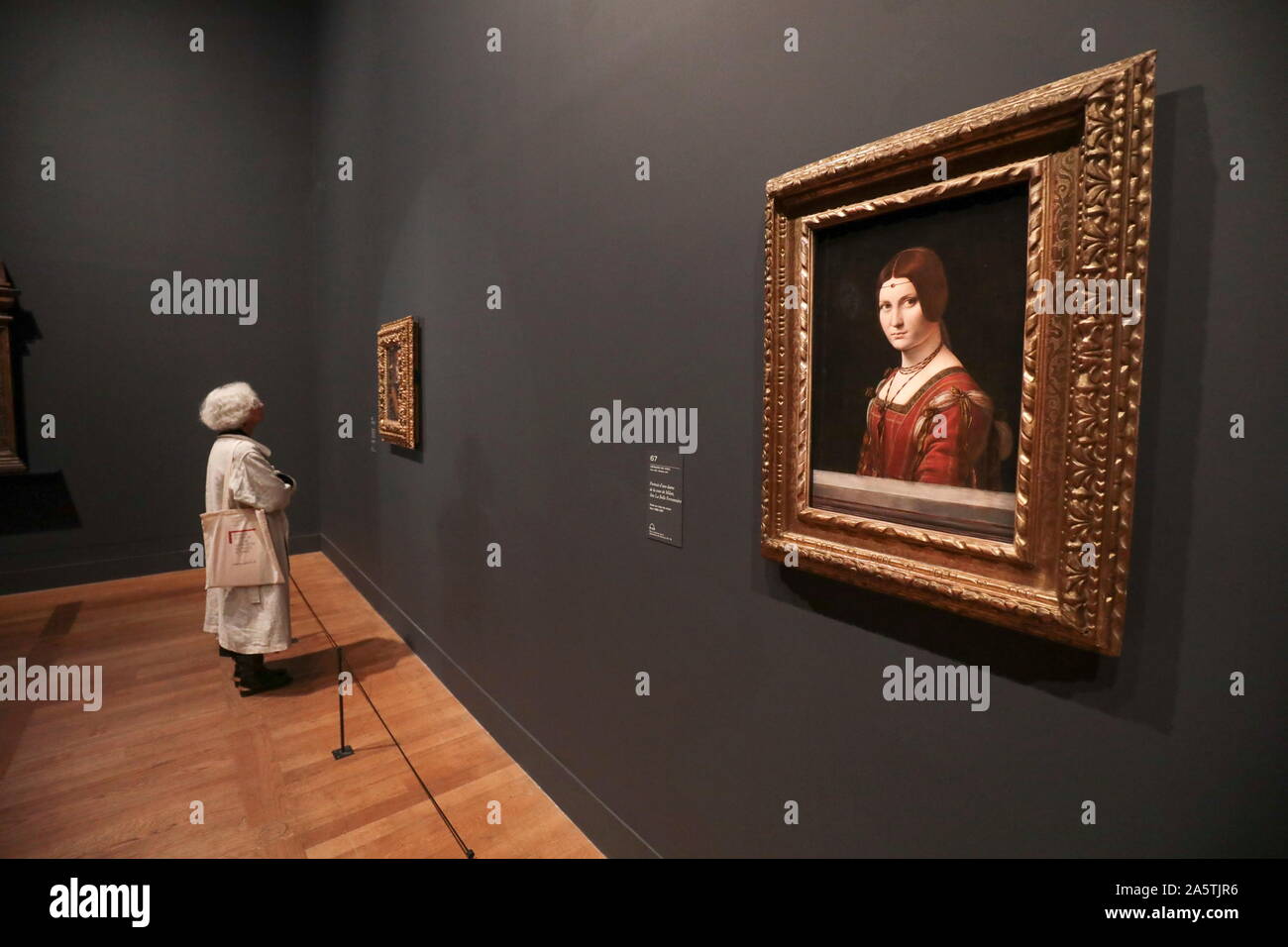 LEONARDO DA VINCI AUSSTELLUNG LOUVRE PARIS Stockfoto