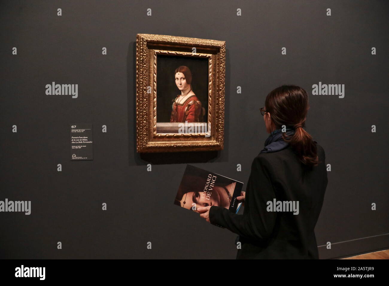 LEONARDO DA VINCI AUSSTELLUNG LOUVRE PARIS Stockfoto