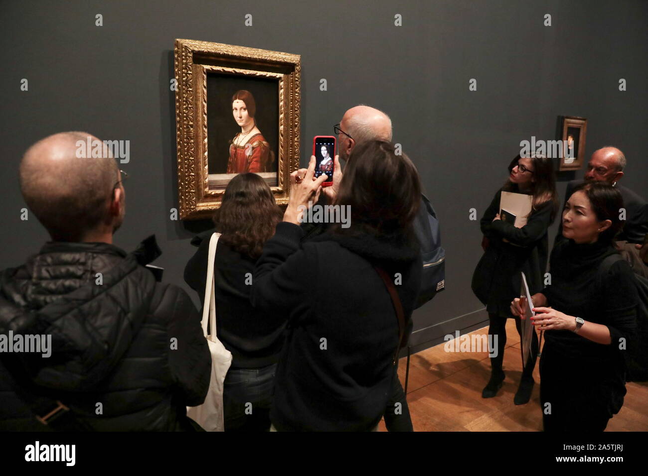LEONARDO DA VINCI AUSSTELLUNG LOUVRE PARIS Stockfoto