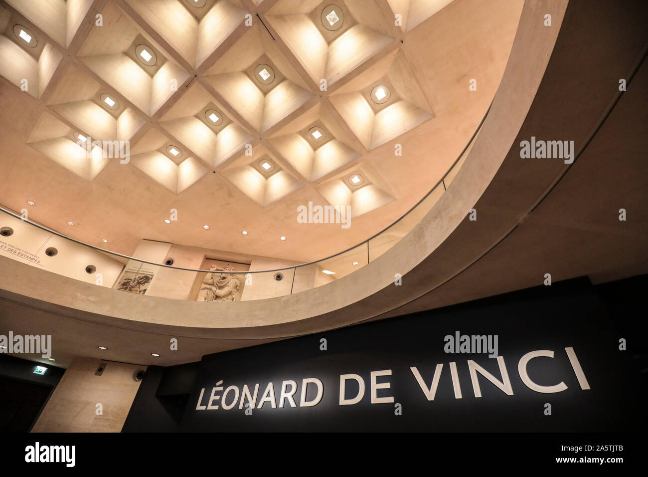 LEONARDO DA VINCI AUSSTELLUNG LOUVRE PARIS Stockfoto