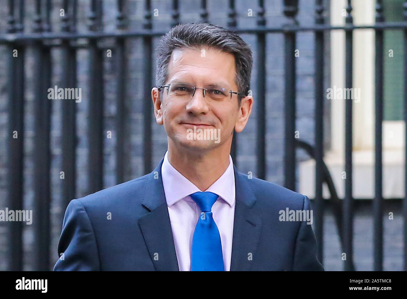 Downing Street, London, UK. 22 Okt 2019 - Steve Baker, Vorsitzender des European Research Group (ERG), Blätter Downing Street nach der Kabinettssitzung. Credit: Dinendra Haria/Alamy leben Nachrichten Stockfoto