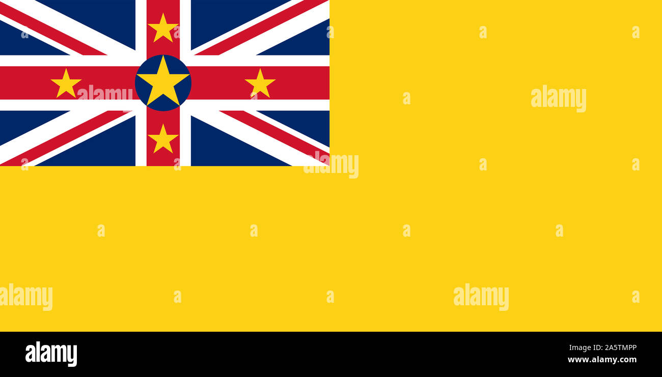 Nationalfahne, 1802 von Niue, Suedpazifik, Neuseeland Stockfoto