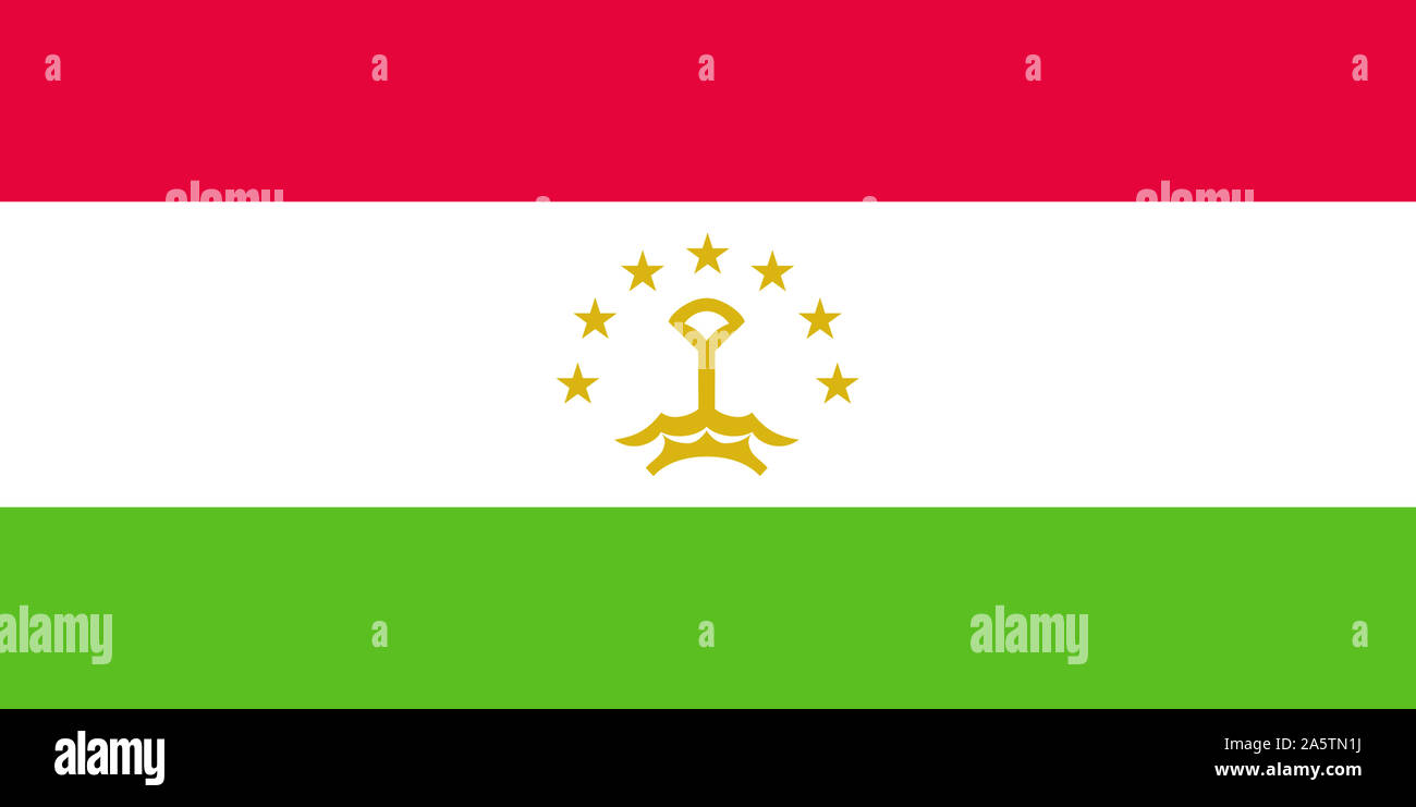 Nationalfahne, 1802 von Tadschikistan, Asien Stockfoto