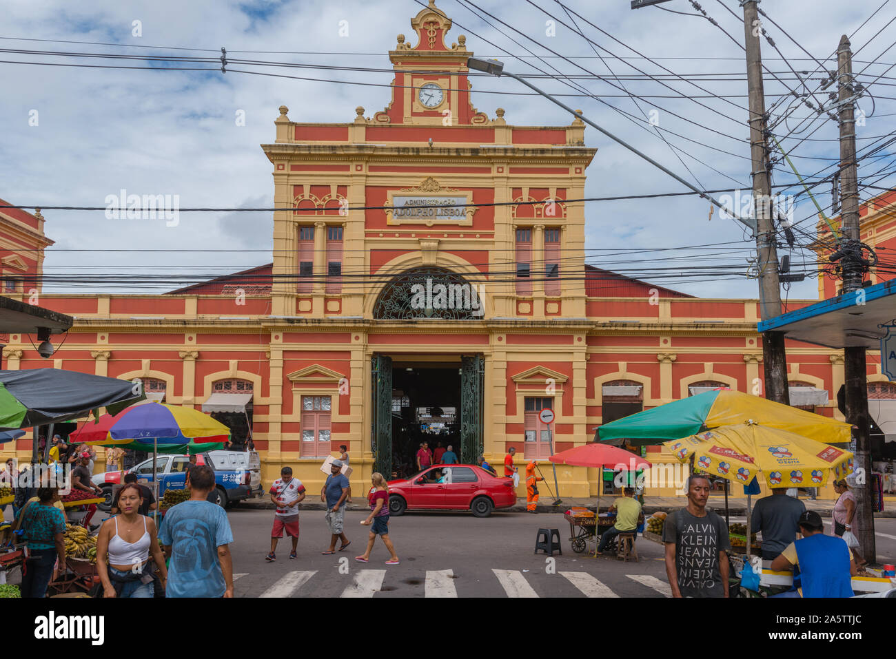 Geschäftiges Hafengebiet von Manaus, Amazonas, Brasilien, Lateinamerika, Stockfoto