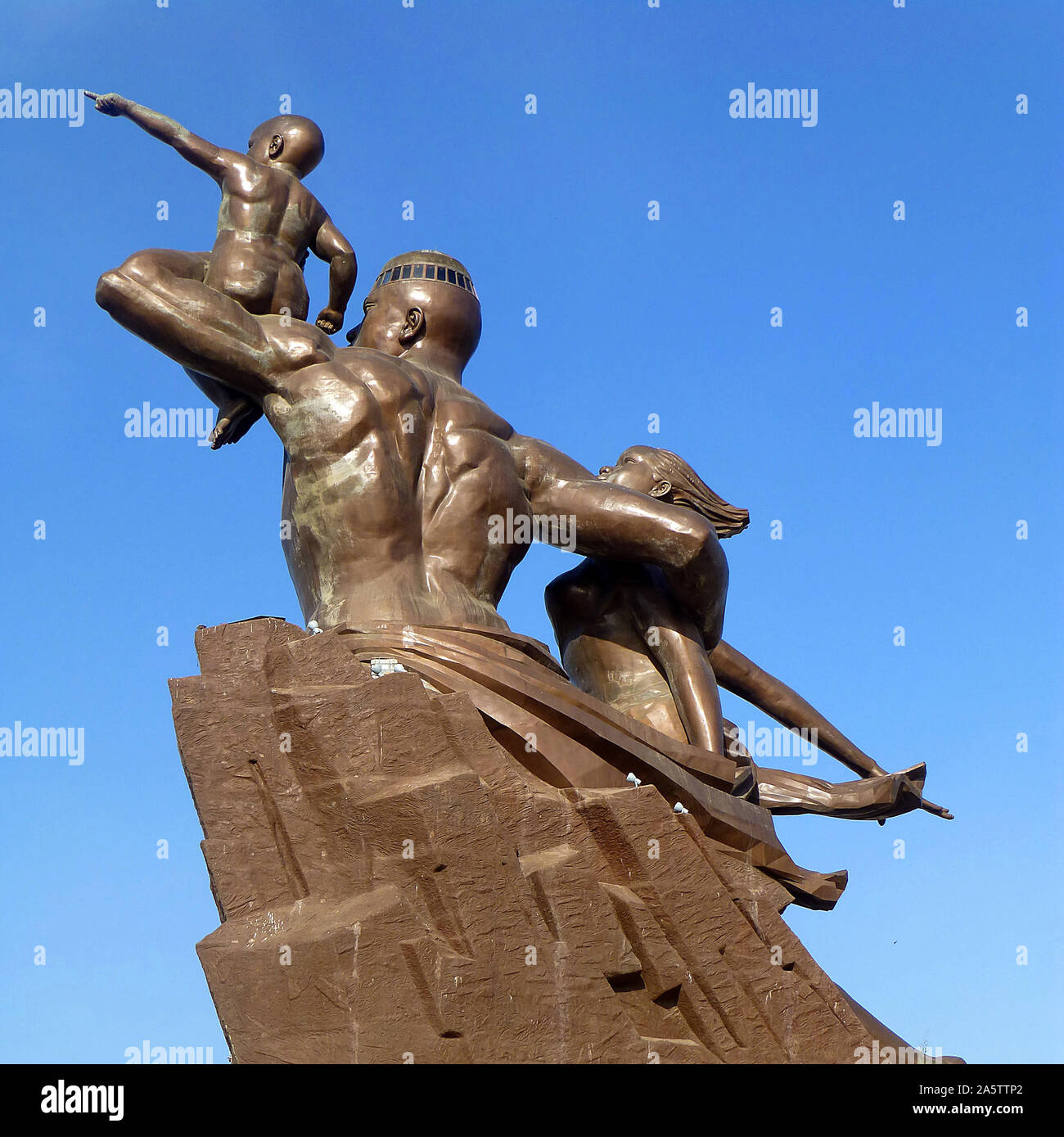 Monument de la Renaissance africaine/Abdoulaye Wade, Stockfoto