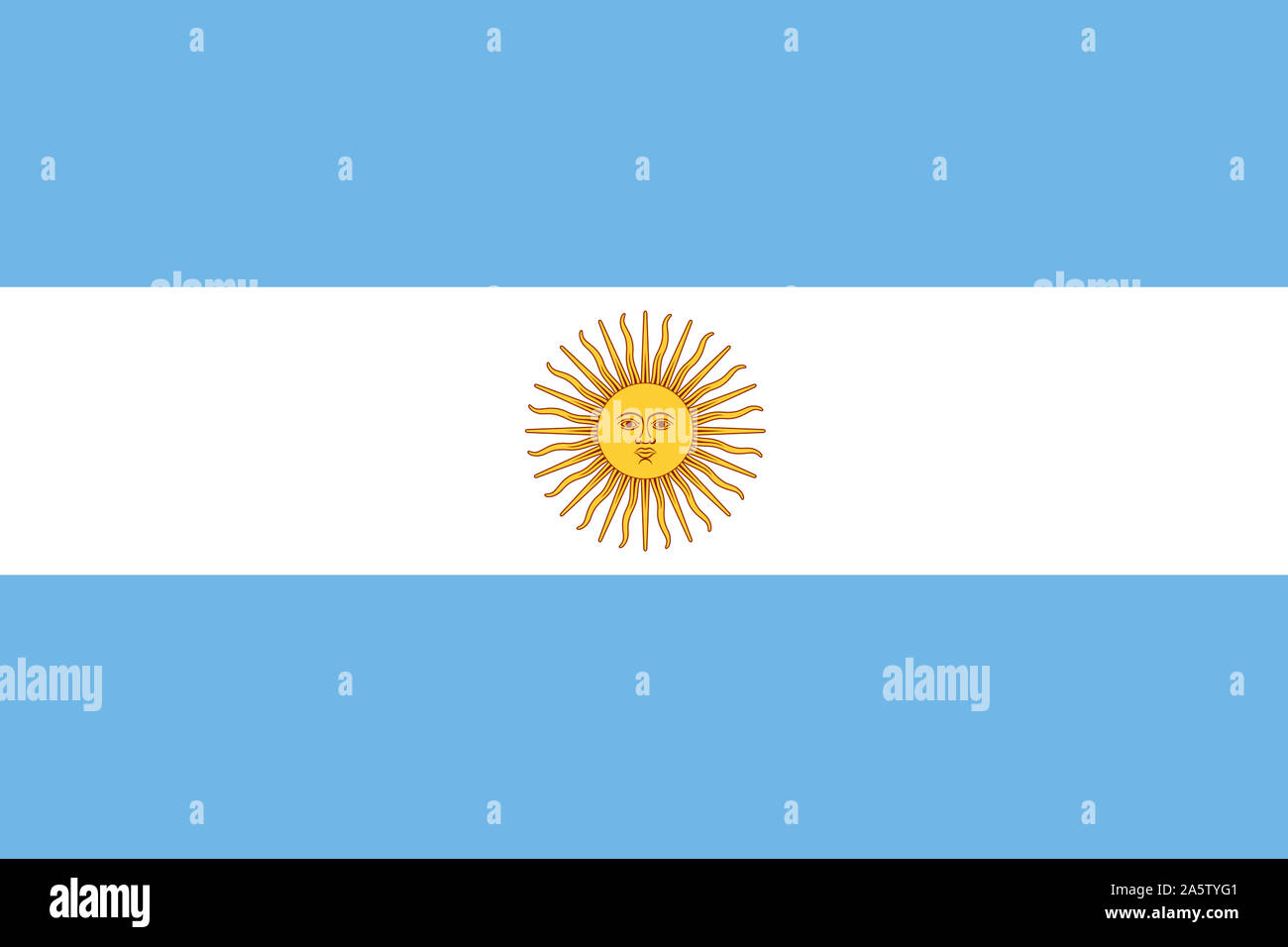 Nationalfahne, Flagge von Argentinien Stockfoto