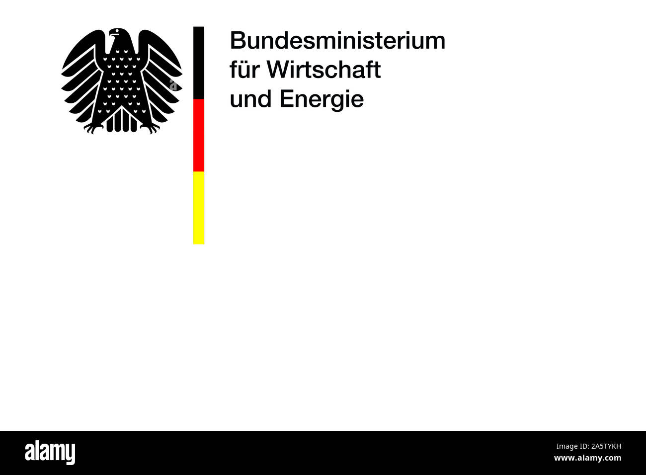 Schild vom Bundesministerium für Wirtschaft und Energie Stockfoto