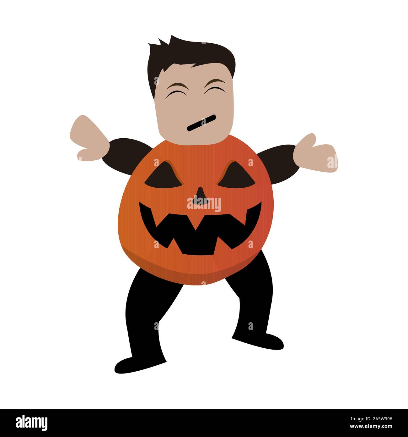 Kürbis Halloween Kostüm. Männer halloween kostüm-Vektor Stock-Vektorgrafik  - Alamy