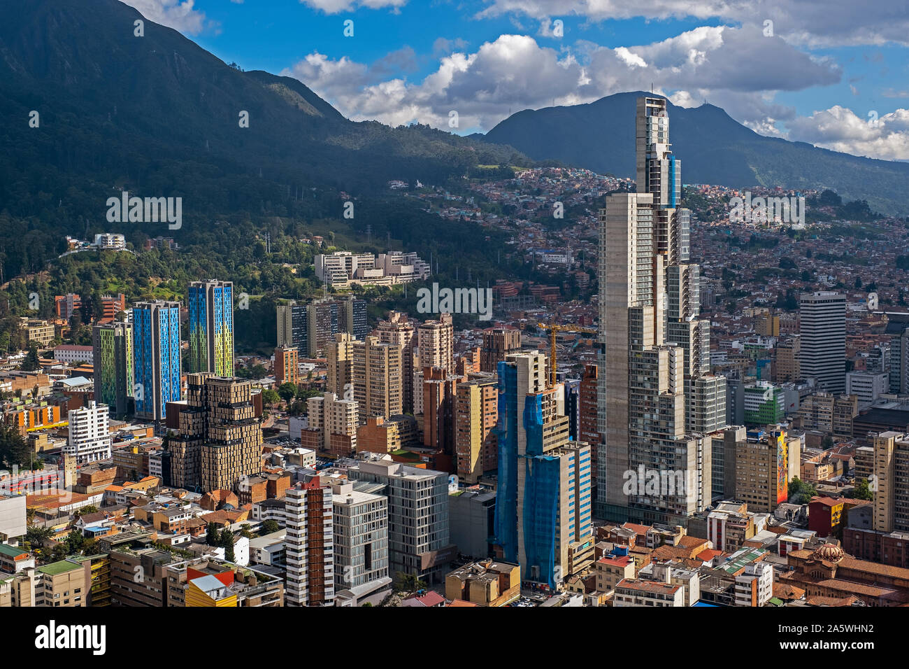 Skyline, Downtown, Bogota, Kolumbien Stockfoto