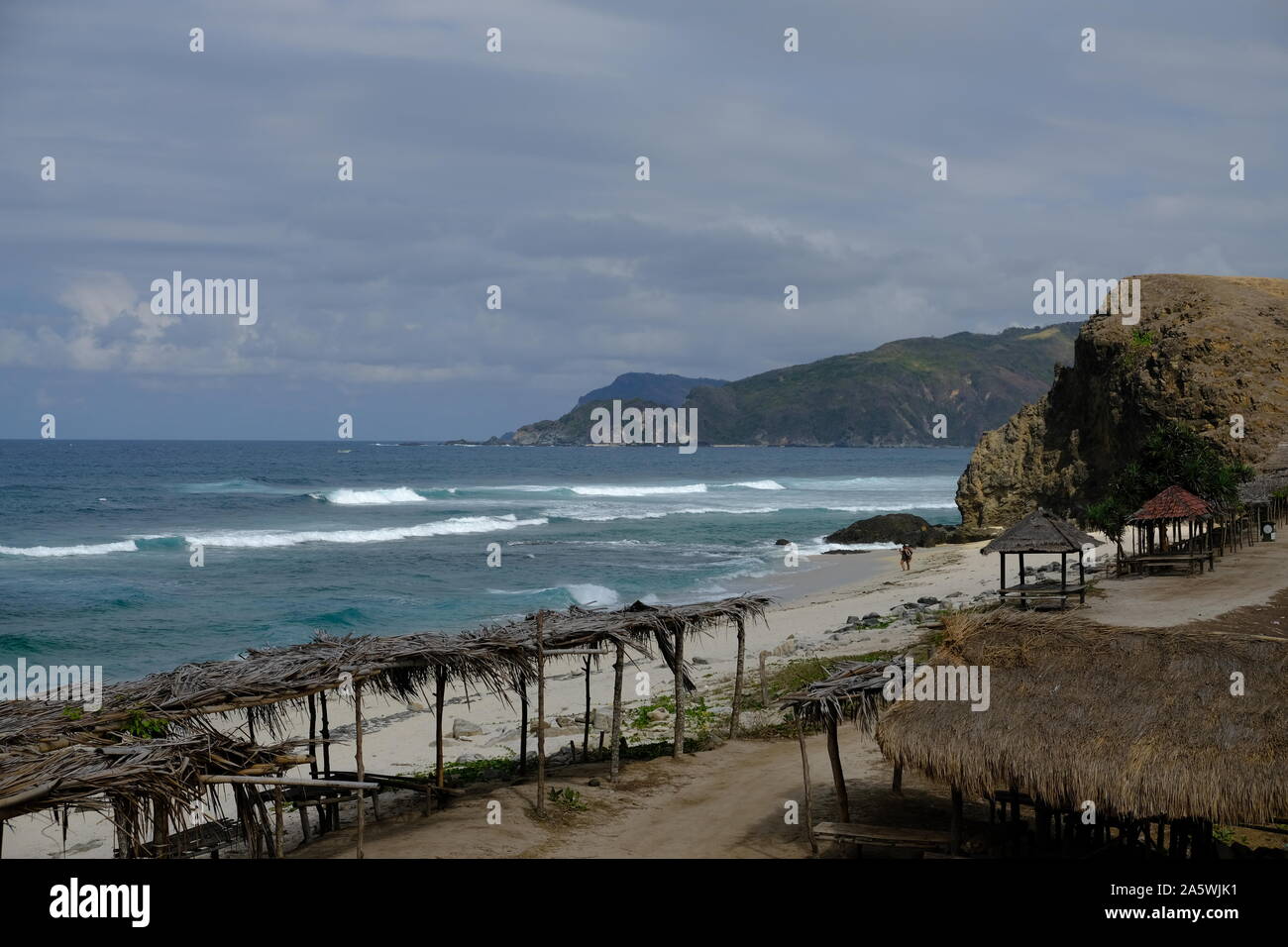 Herrliche Küsten - bewohnte Gebiete, Indonesien Lombok Stockfoto