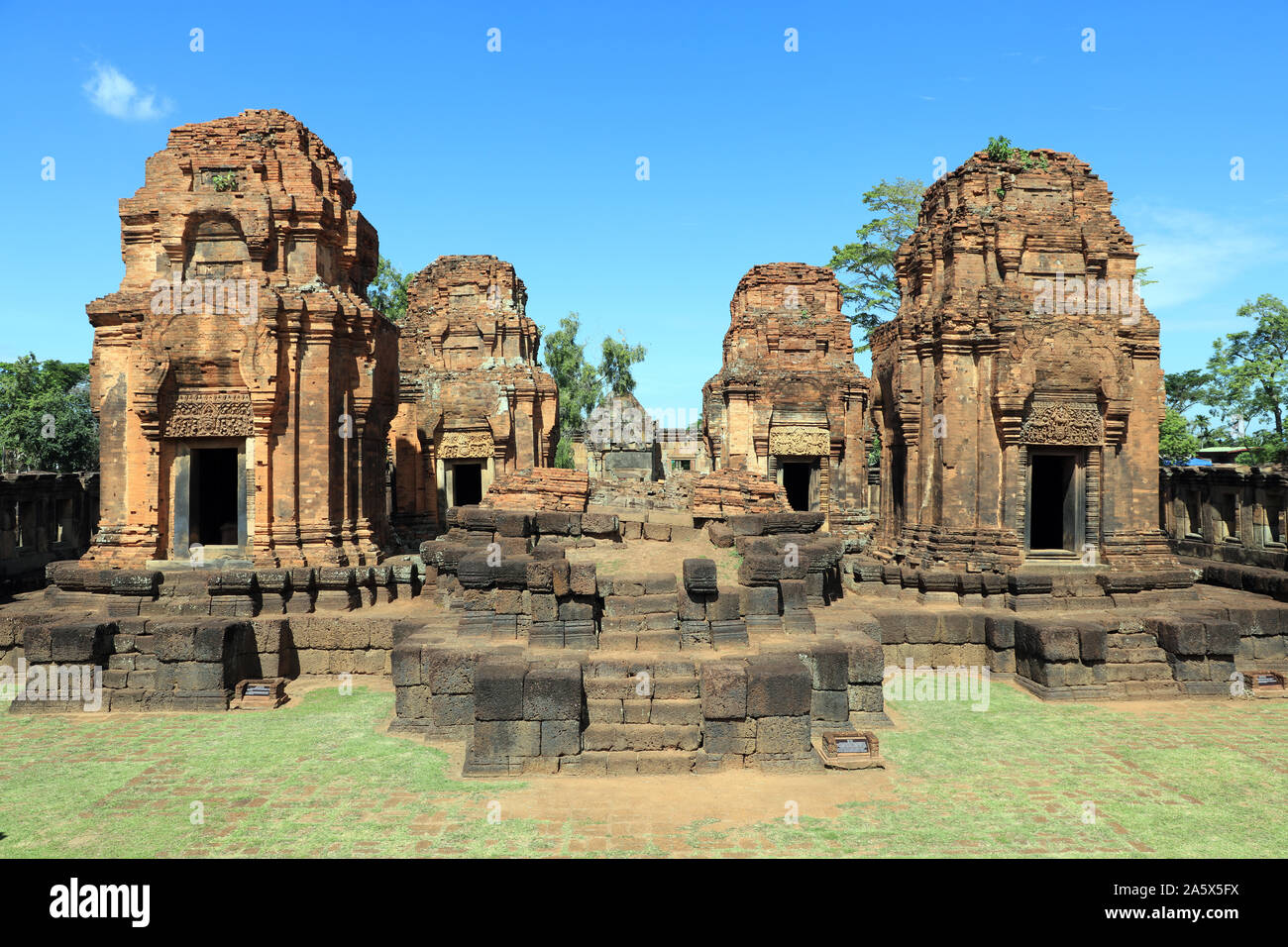 Historische Tempelanlage Prasat Tam in Amphoe Mueang Buriram, Thailand Stockfoto