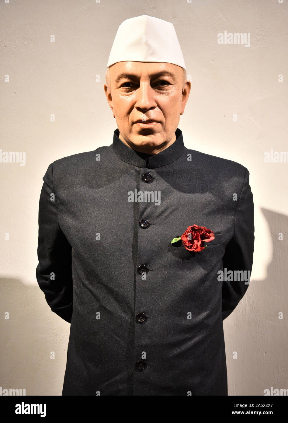 Wax Statue von Jawaharlal Nehru von Sunil Wax Museum, Trivandrum, Kerala, Indien Stockfoto