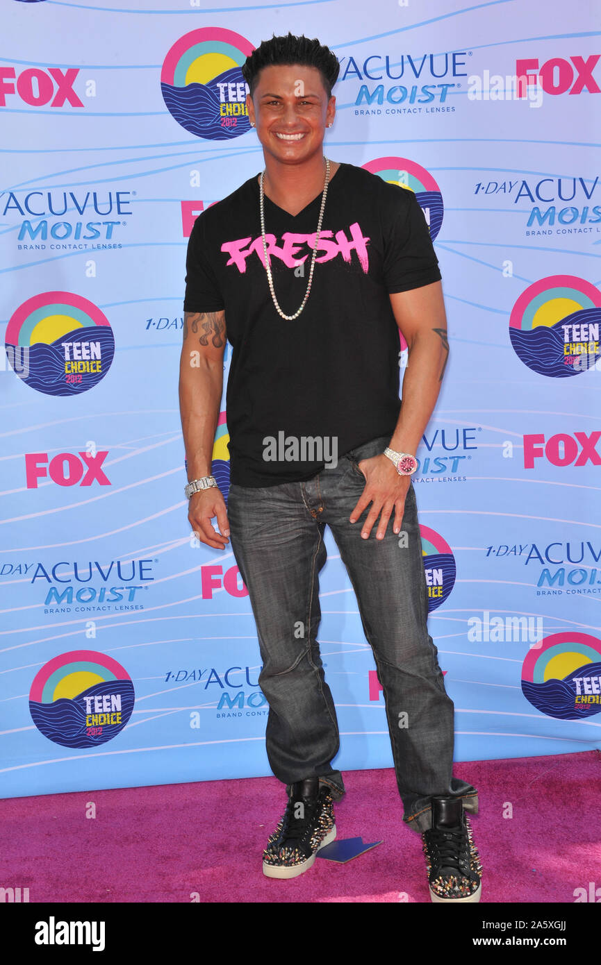 LOS ANGELES, Ca. Juli 23, 2012: DJ Pauly D (aka Paul Delvecchio) Am 2012 Teen Choice Awards am Gibson Amphitheatre, Universal City. © 2012 Paul Smith/Featureflash Stockfoto