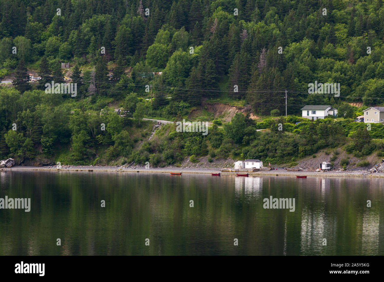 Kanada. Neufundland. Küste in der Nähe von Corner Brook Stockfoto