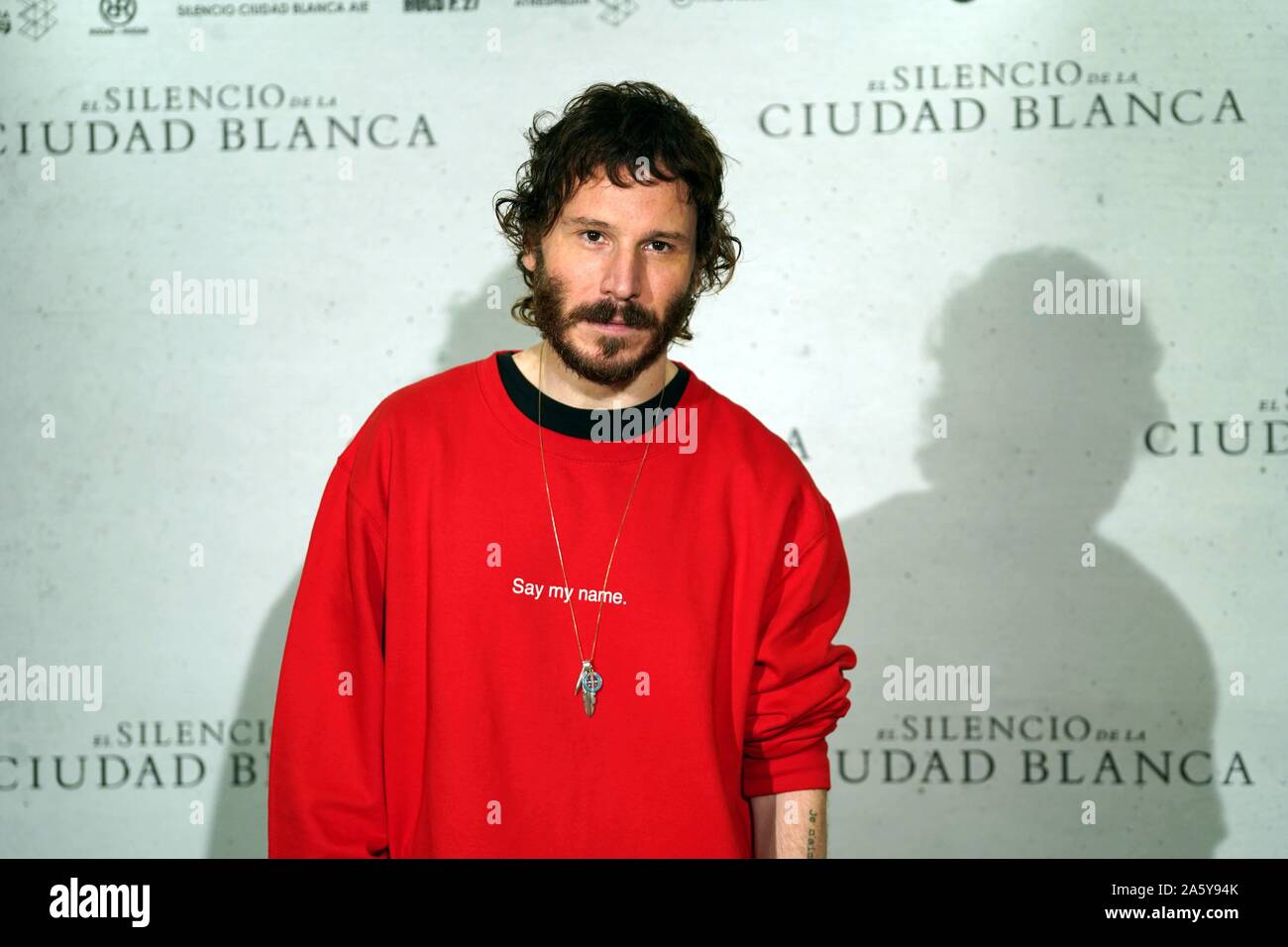 Madrid, Spanien. 23 Okt, 2019. Schauspieler Rubén Ochandiano stellt während der 'El Silencio de la Ciudad Blanca' Präsentation Photocall, in Madrid am Mittwoch, den 23. Oktober 2019 Credit: CORDON PRESSE/Alamy leben Nachrichten Stockfoto