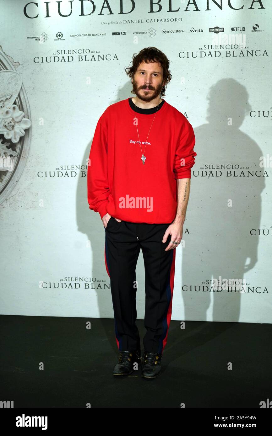 Madrid, Spanien. 23 Okt, 2019. Schauspieler Rubén Ochandiano stellt während der 'El Silencio de la Ciudad Blanca' Präsentation Photocall, in Madrid am Mittwoch, den 23. Oktober 2019 Credit: CORDON PRESSE/Alamy leben Nachrichten Stockfoto