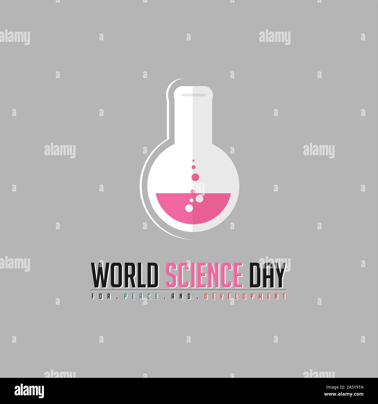 Welt Tag der Wissenschaft Stock Vektor