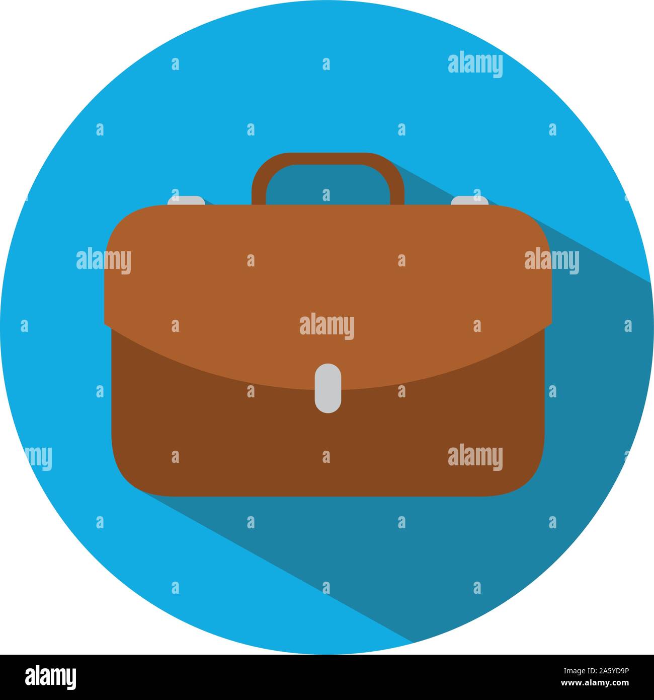 Symbol einer Aktentasche im flachen Stil. Vector Illustration. Geschäftskonzept. Stock Vektor