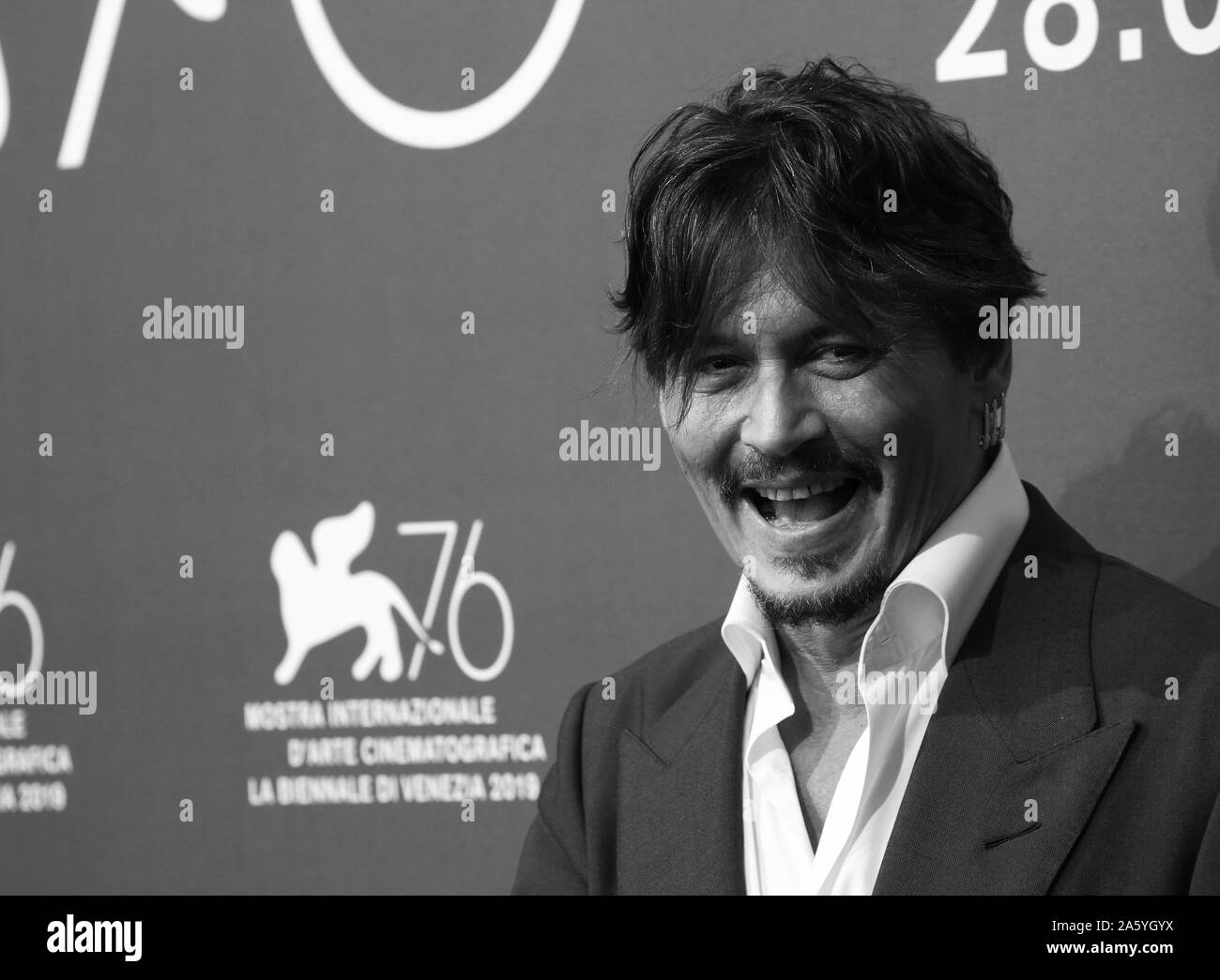 Venedig, Italien - SEPTEMBER 06: Johnny Depp nimmt "Warten auf die Barbaren" fotoshooting während des 76. Filmfestival von Venedig am September 06, 2019 Stockfoto