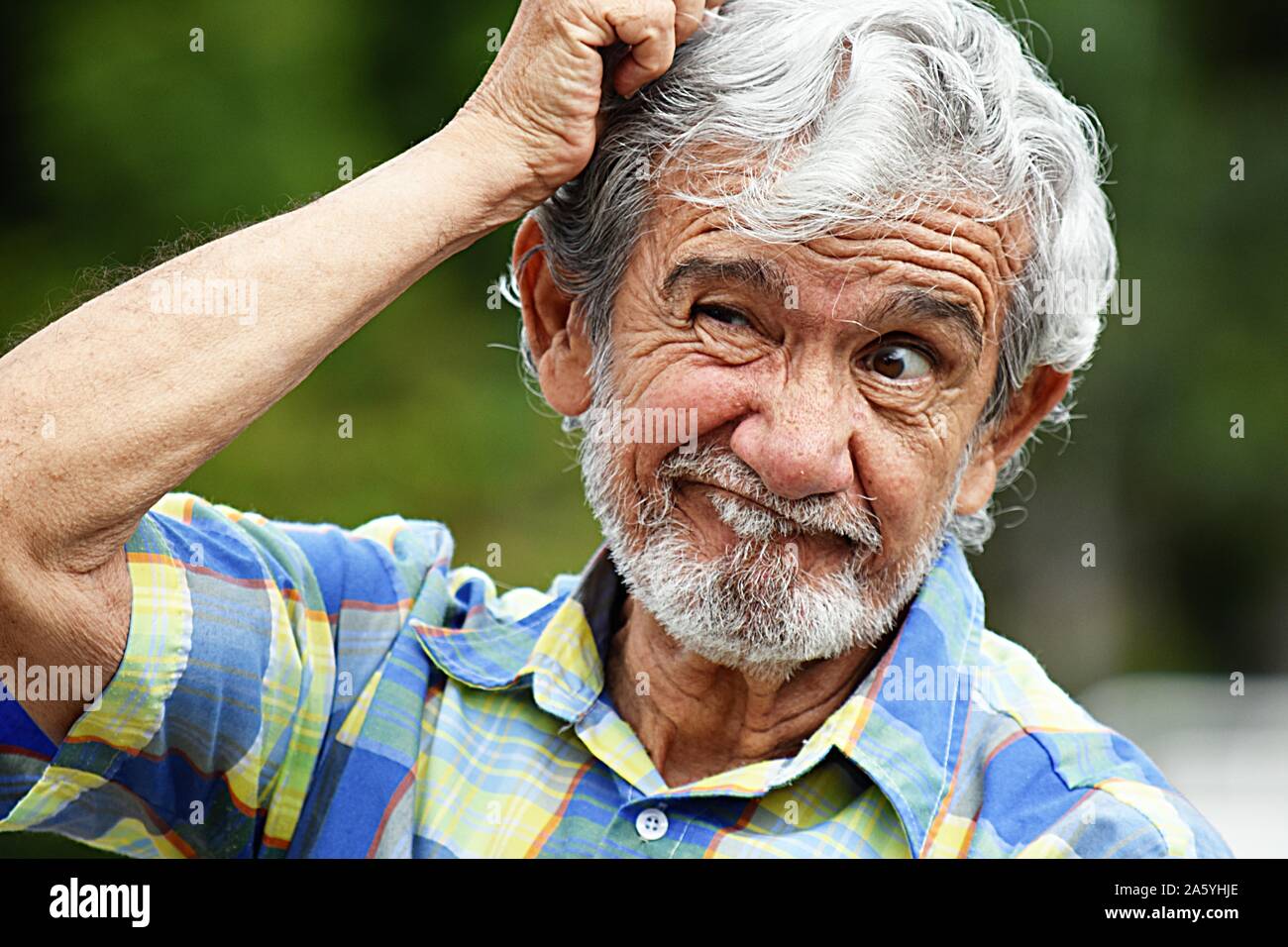 Verwirrt alte Person Stockfoto