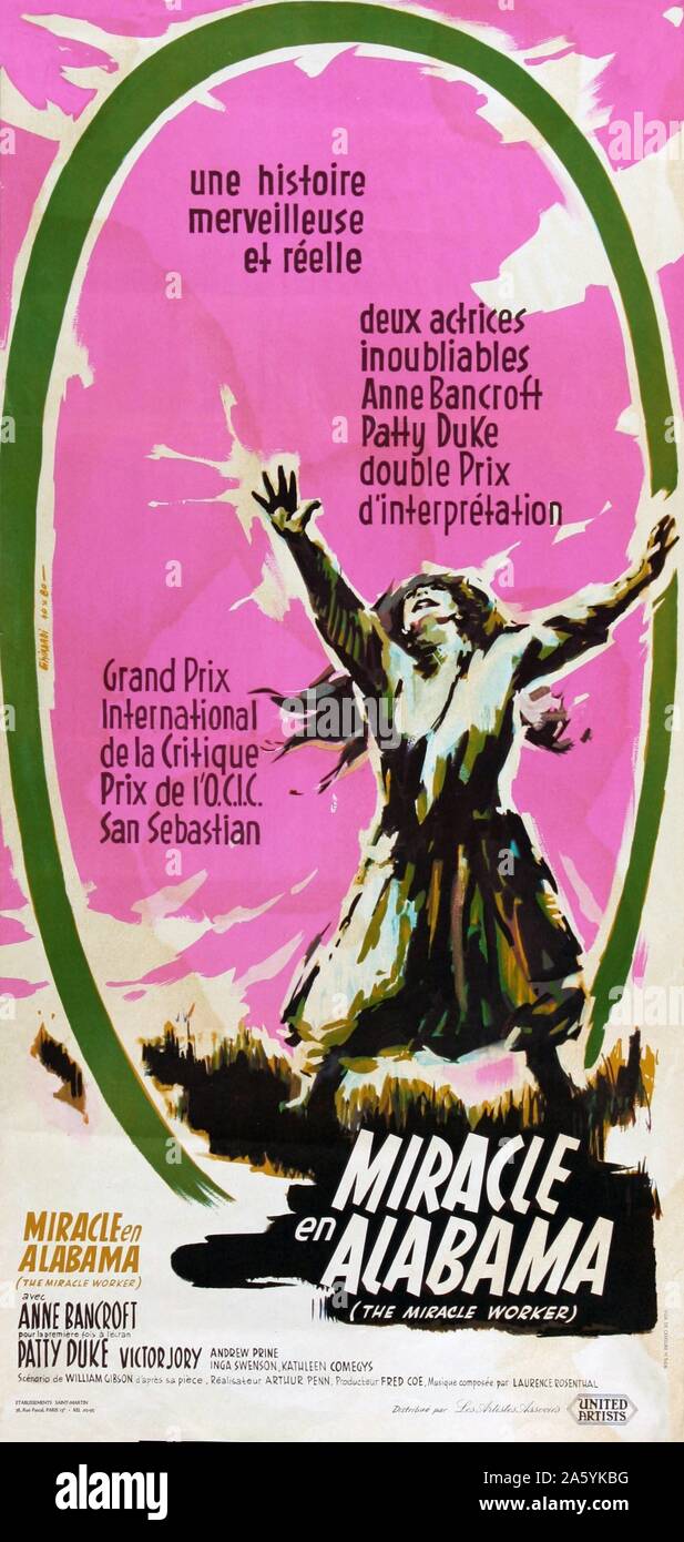 Die Wundertater Jahr 1962 Usa Regie Arthur Penn Poster Fr Stockfotografie Alamy