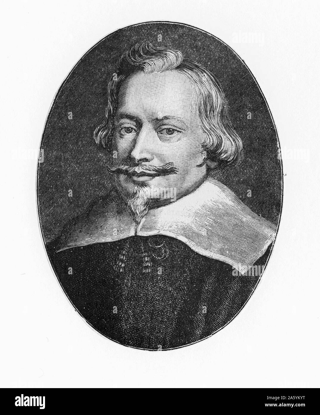 John PYM (1584-1643) Englisch parlamentarischen Staatsmann. Eines der fünf Mitglieder des Europäischen Parlaments, dessen Verhaftung Charles gefordert, wenn er das Parlament am 4. Januar 1642 eingetragen. Stockfoto