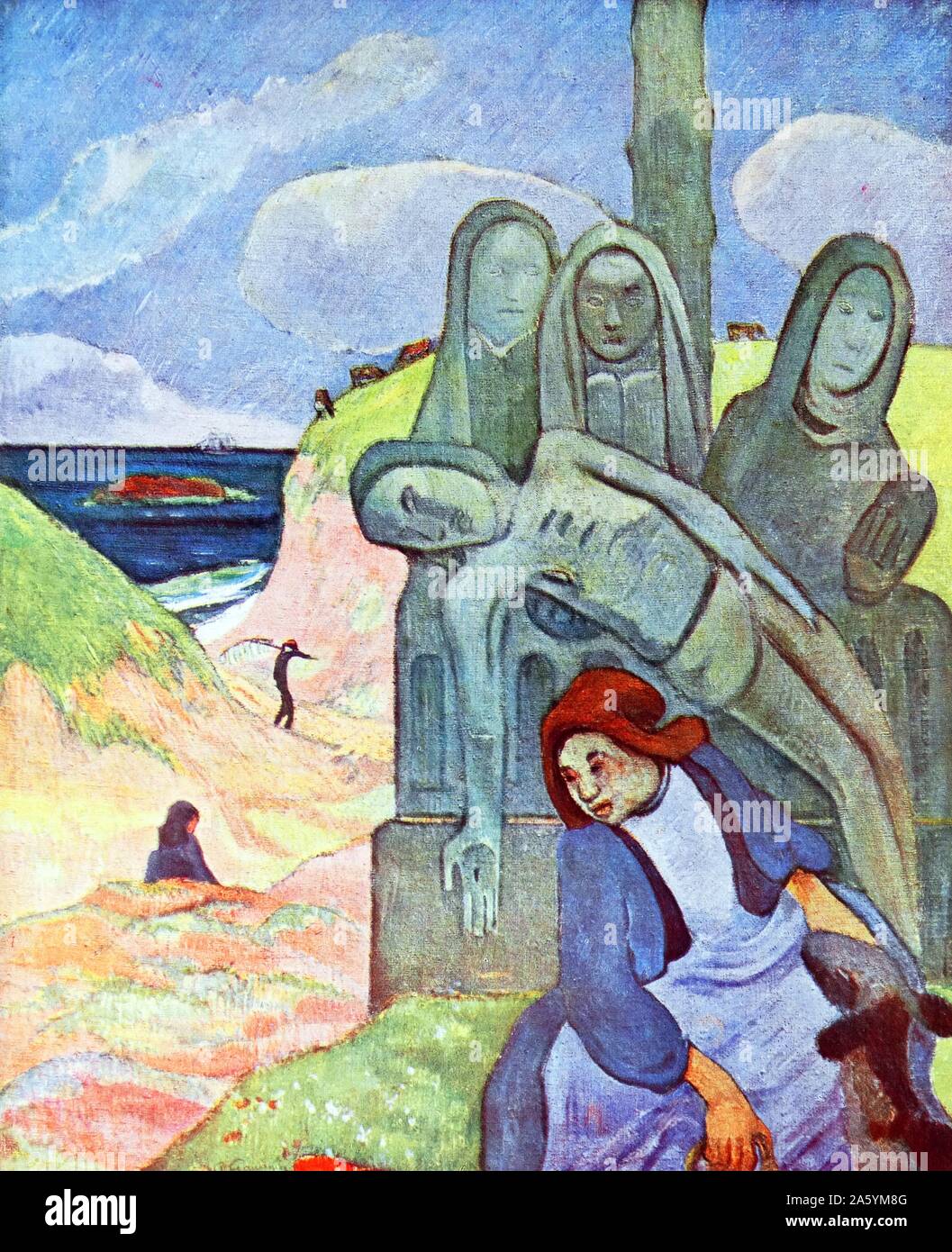 Bild mit dem Titel "The Green Christus". Eugène Henri Paul Gauguin (1848-1903) französische Post-Impressionisten Künstlers. Datiert 1889 Stockfoto