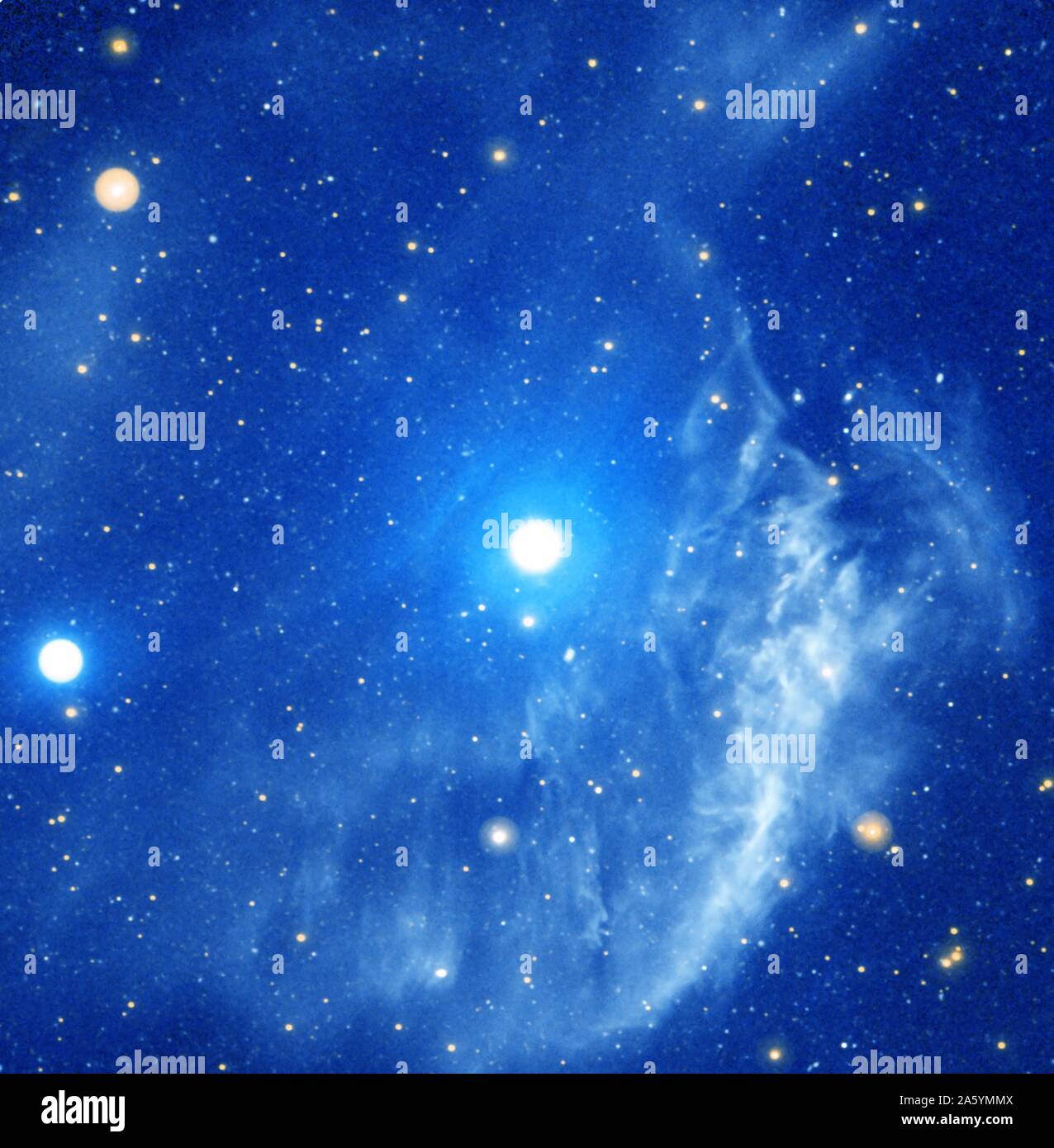 Diese UV-Bild von der NASA Galaxy Evolution Explorer zeigt NGC3242, planetarischer Nebel häufig als "Jupiter's Ghost". Stockfoto