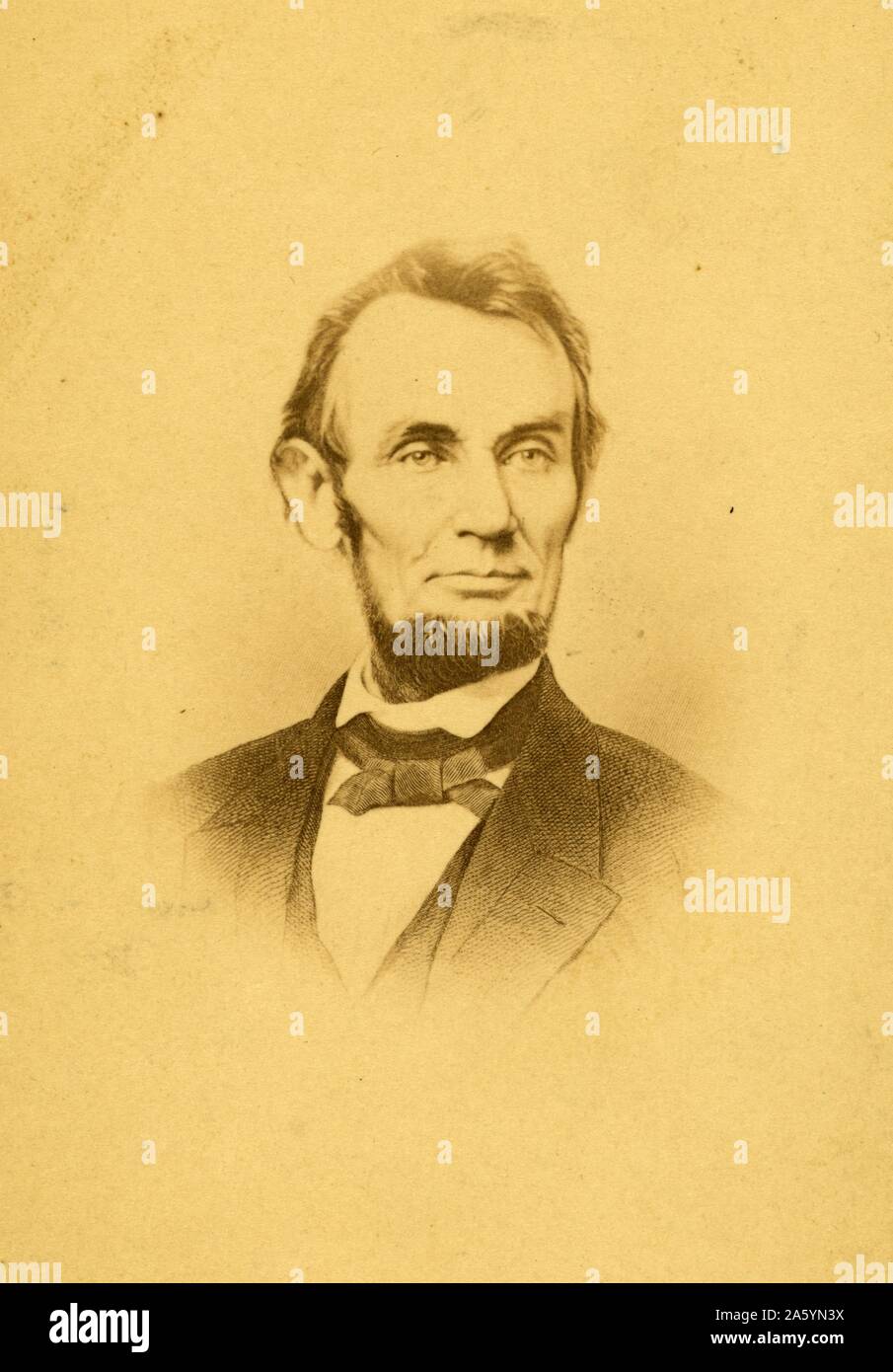 Präsident Abraham Lincoln 1864. 16. Präsident der Vereinigten Staaten von Amerika. Stockfoto