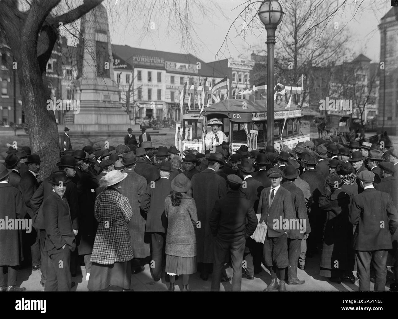 Street Car 1915. Susan B. Anthony Pageant Stockfoto