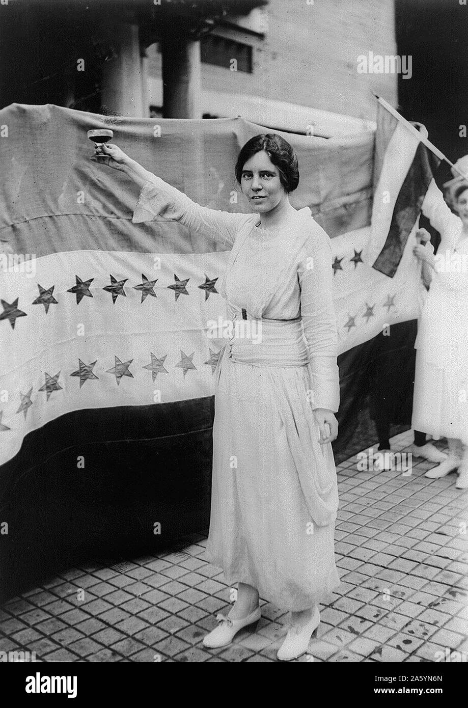 Alice Paul 1850. Amerikanische feministische und Sozialreformer, in ein Quäker Familie in Moorestown, New Jersey geboren. Sie widmete ihre ganze Karriere dem Kampf um gleiche Rechte für Frauen. Stockfoto