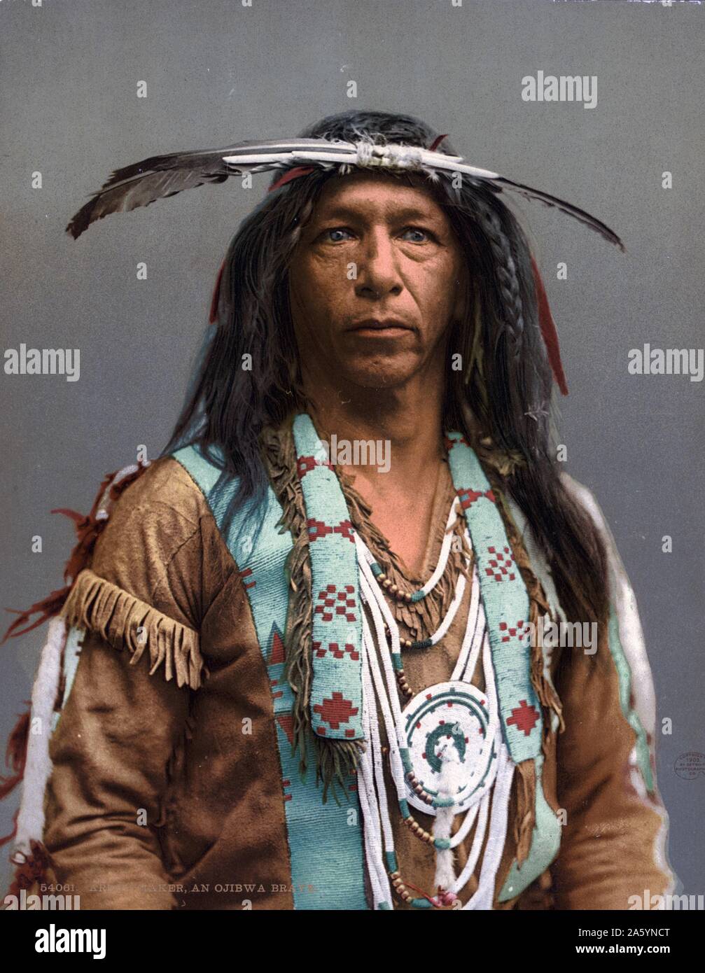 Pfeil, ein ojibwa Indianer c 1903 mutig. Stockfoto