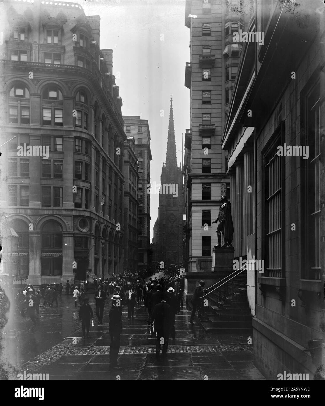 Wall Street, New York zwischen 1901 und 1906. Stockfoto