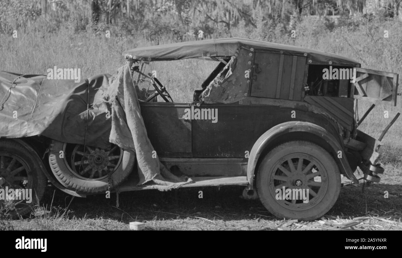 Automobil, Migranten Cane Stuhl Arbeiter, Paradis, Louisiana von Russell Lee, 1903-1986, Fotograf Datum 19380101 angehören. Stockfoto
