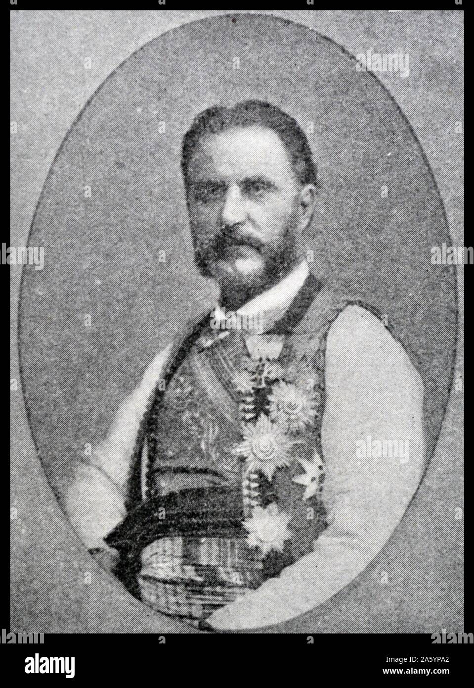 Porträt von Nicholas I von Montenegro (1841-1921) König von Montenegro, Serbien. Datiert 1910 Stockfoto
