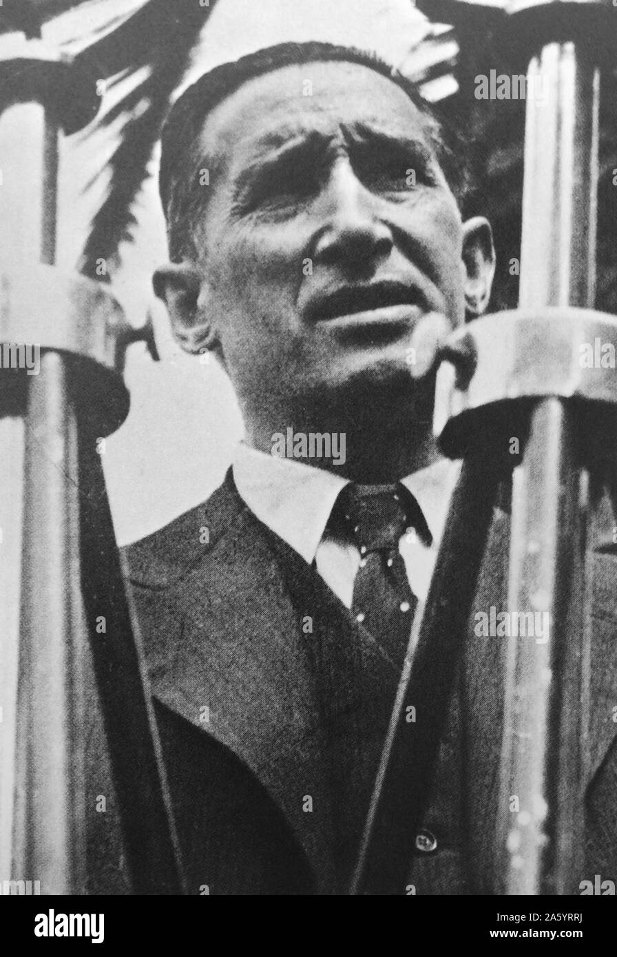 Ángel Pestaña Nuñez (1886 – 11. Dezember 1937) spanischen Anarchosyndikalistischen und späteren syndikalistischen Führer. Stockfoto