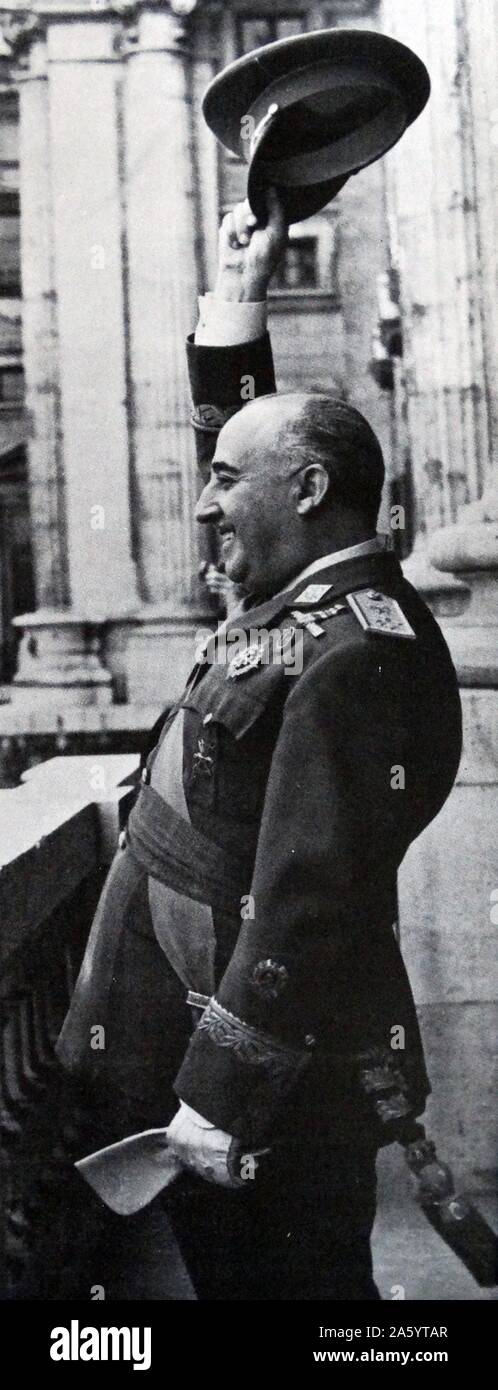 General Francisco Franco (1892-1975) während des spanischen Bürgerkrieges Stockfoto