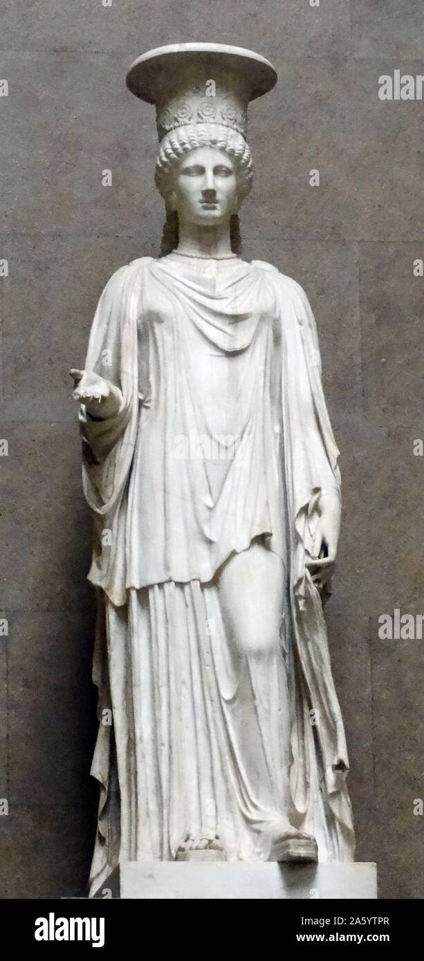 Townley Karyatide. Karyatiden wurden Frauengestalten, die anstelle von Säulen Stand. In diesem Beispiel wurde gefunden, um 1585-90 in der Nähe der Via Appia außerhalb Roms Stockfoto