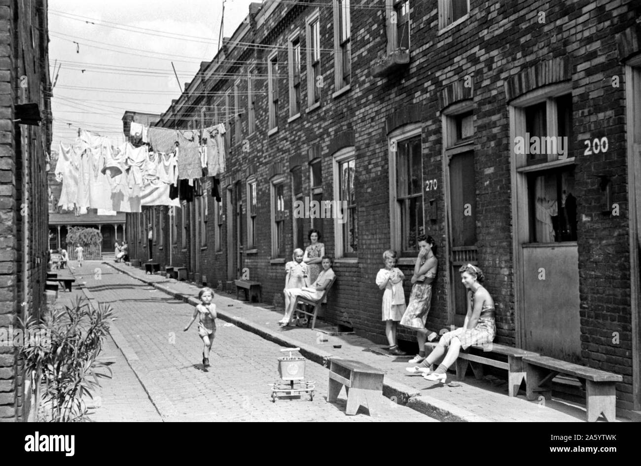 Arthur Rothstein Foto von schlechten Wohnverhältnisse in Ambridge, Pennsylvania, 1938 Stockfoto