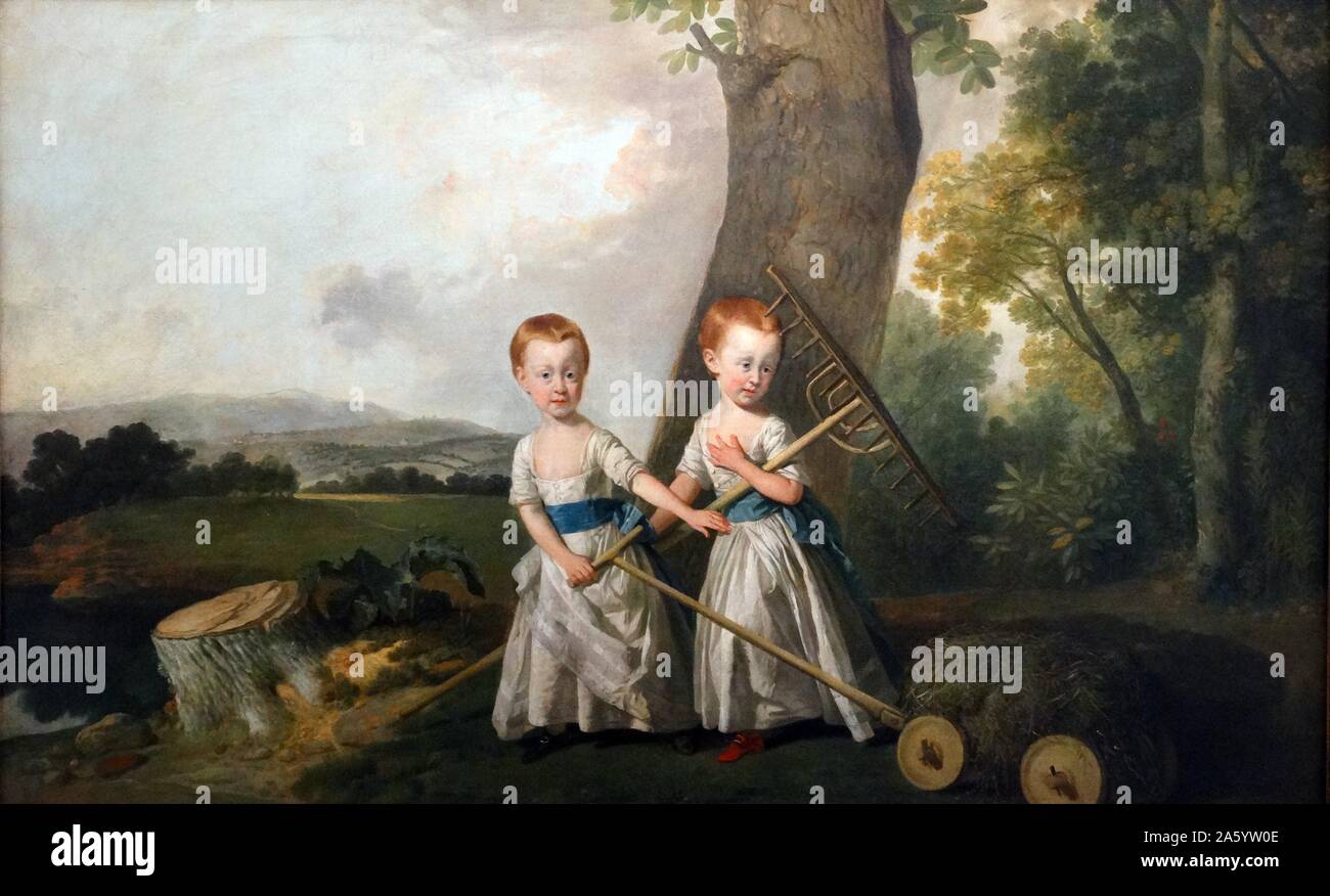 Johann Zoffany (1733-1810), die stumpfe Kinder | um 1765 Öl auf Leinwand Stockfoto