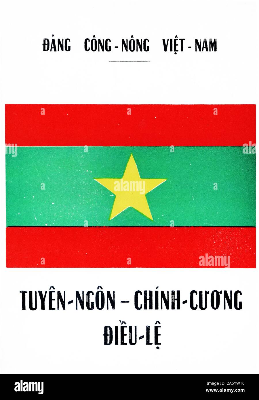 Abdeckung einer Broschüre auf die?? NG Công Nông Vi? t Nam (Bauern und Arbeiterpartei) von Vietnam. Datierte 1970 Stockfoto