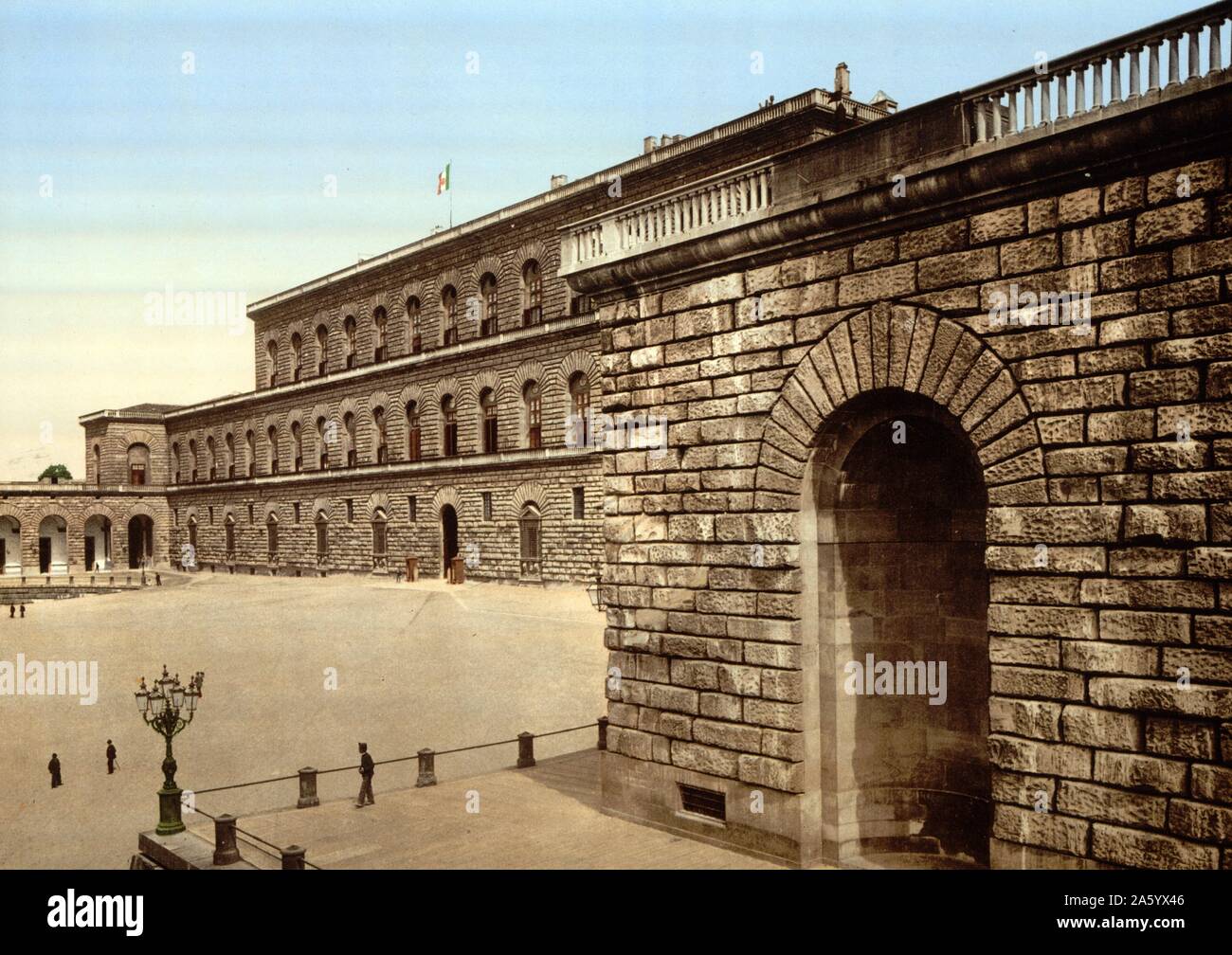 Pitti Palast, königliche Residenz, Florenz, Italien 1900 Stockfoto