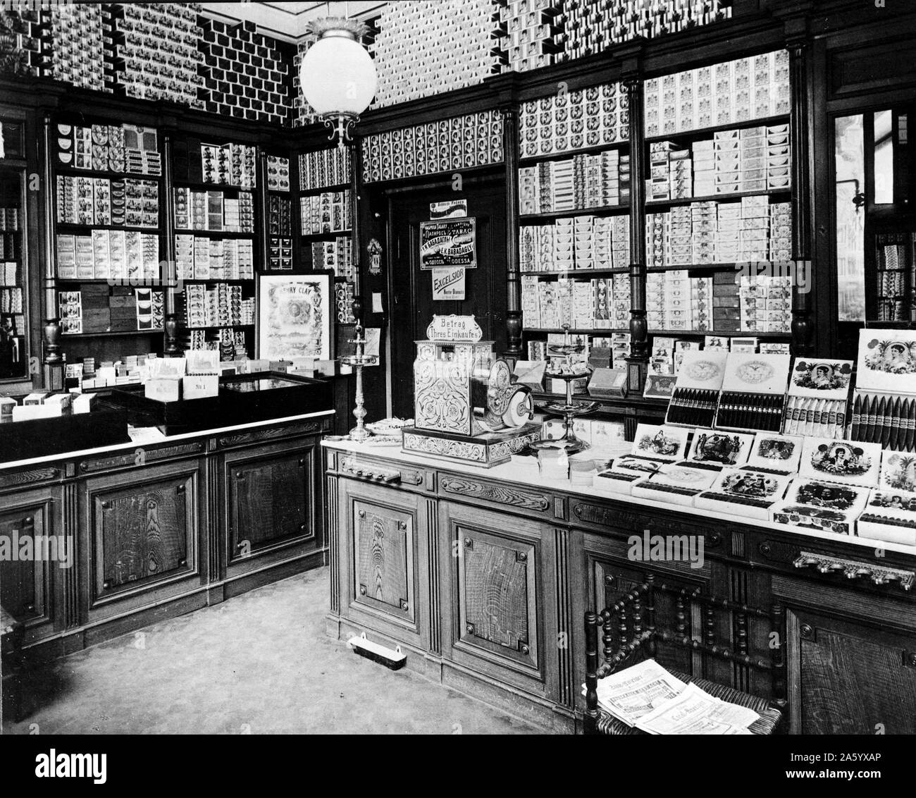 Foto von f.h. Marquardt Zigarren, Deutschland. Datiert 1940 Stockfoto
