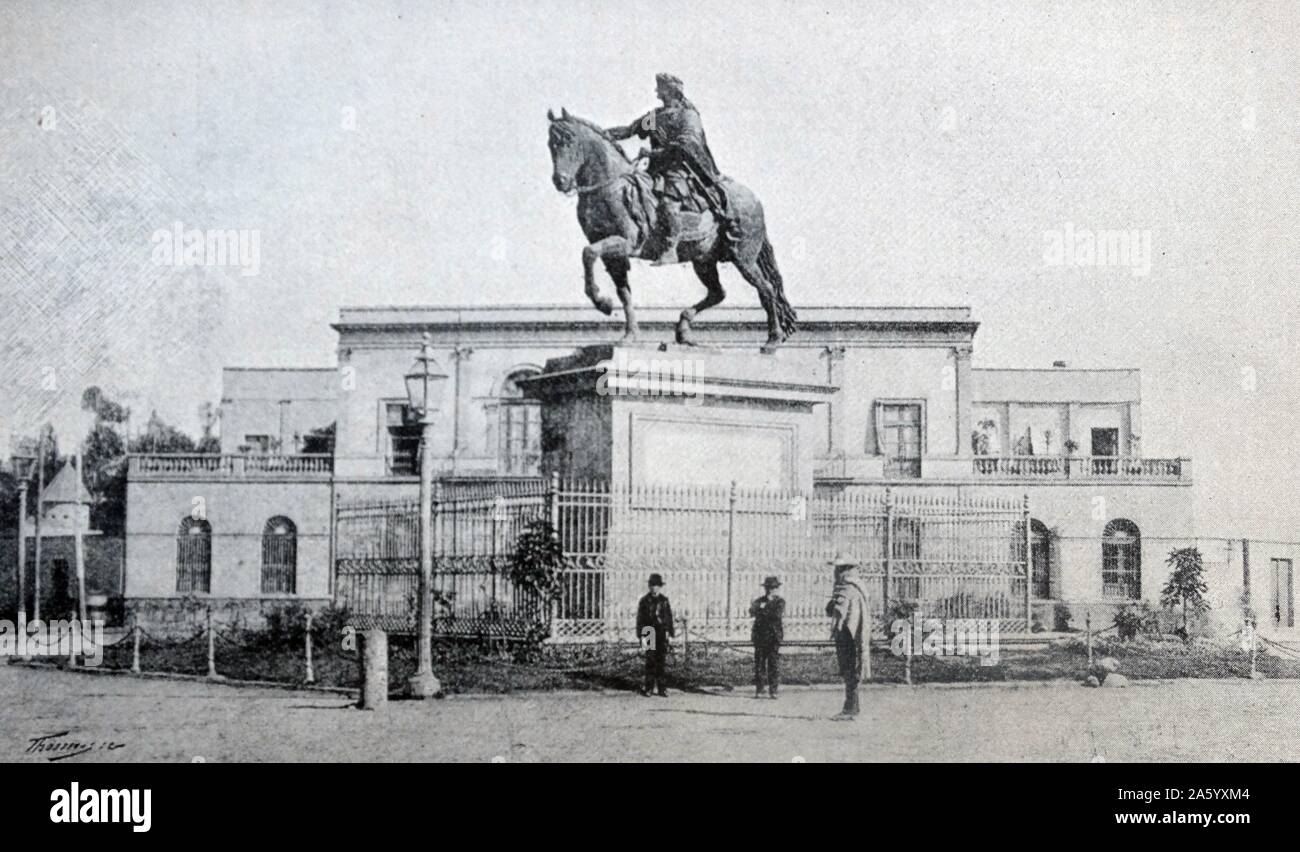 Statue von König Charles IV (1748 – 1819) von Spanien in Mexiko-Stadt 1890 Stockfoto