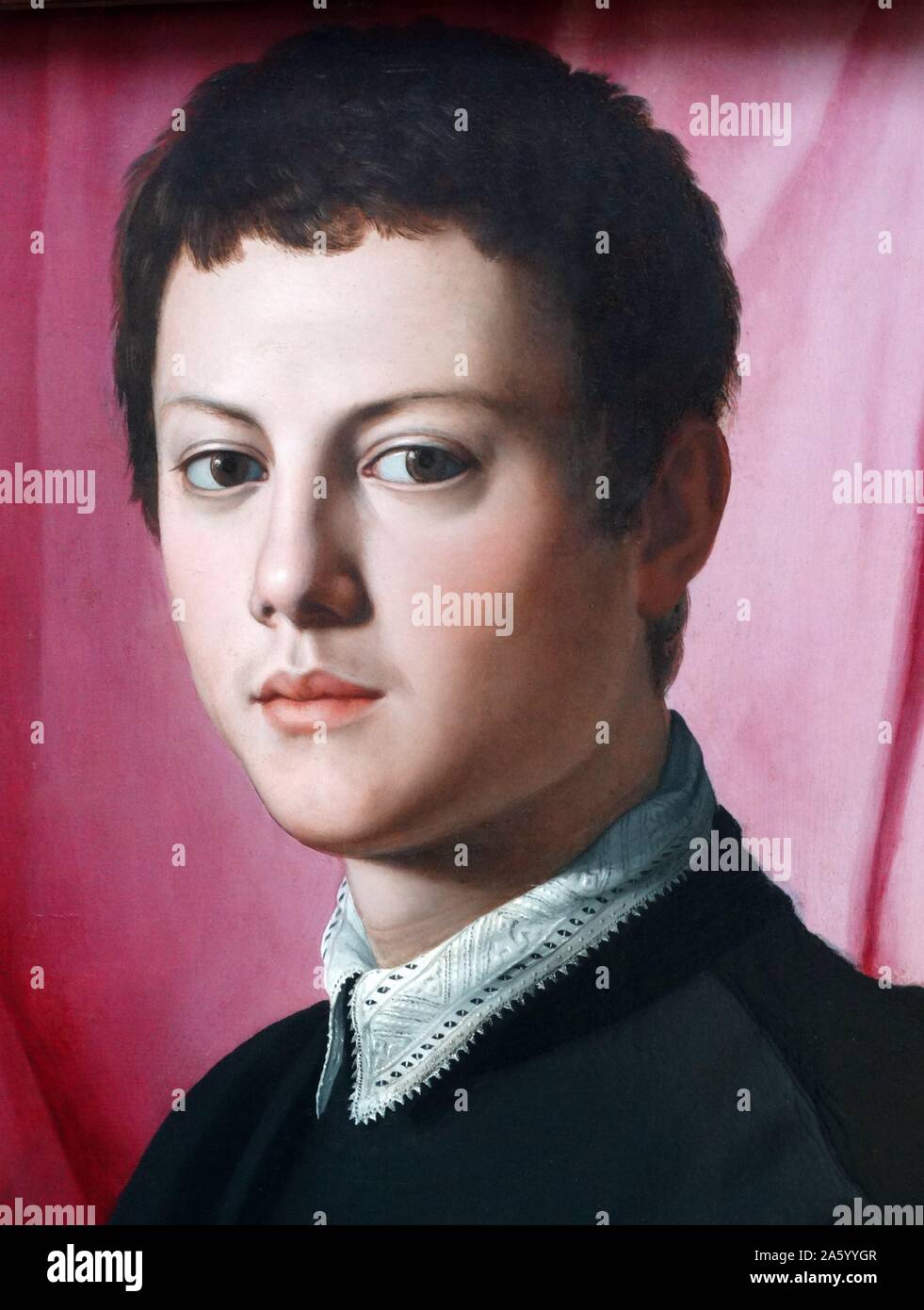 Porträt eines jungen Mannes c1550-5 von Agnolo Bronzino (1503-1572) Stockfoto