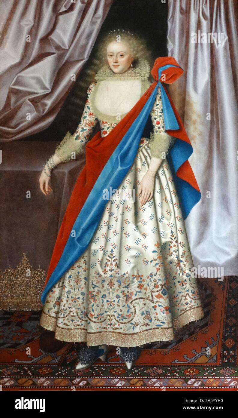 Porträt von Lady Isabella Rich englischen Malers William Larkin (1580-1619). Datiert aus dem 16. Jahrhundert Stockfoto