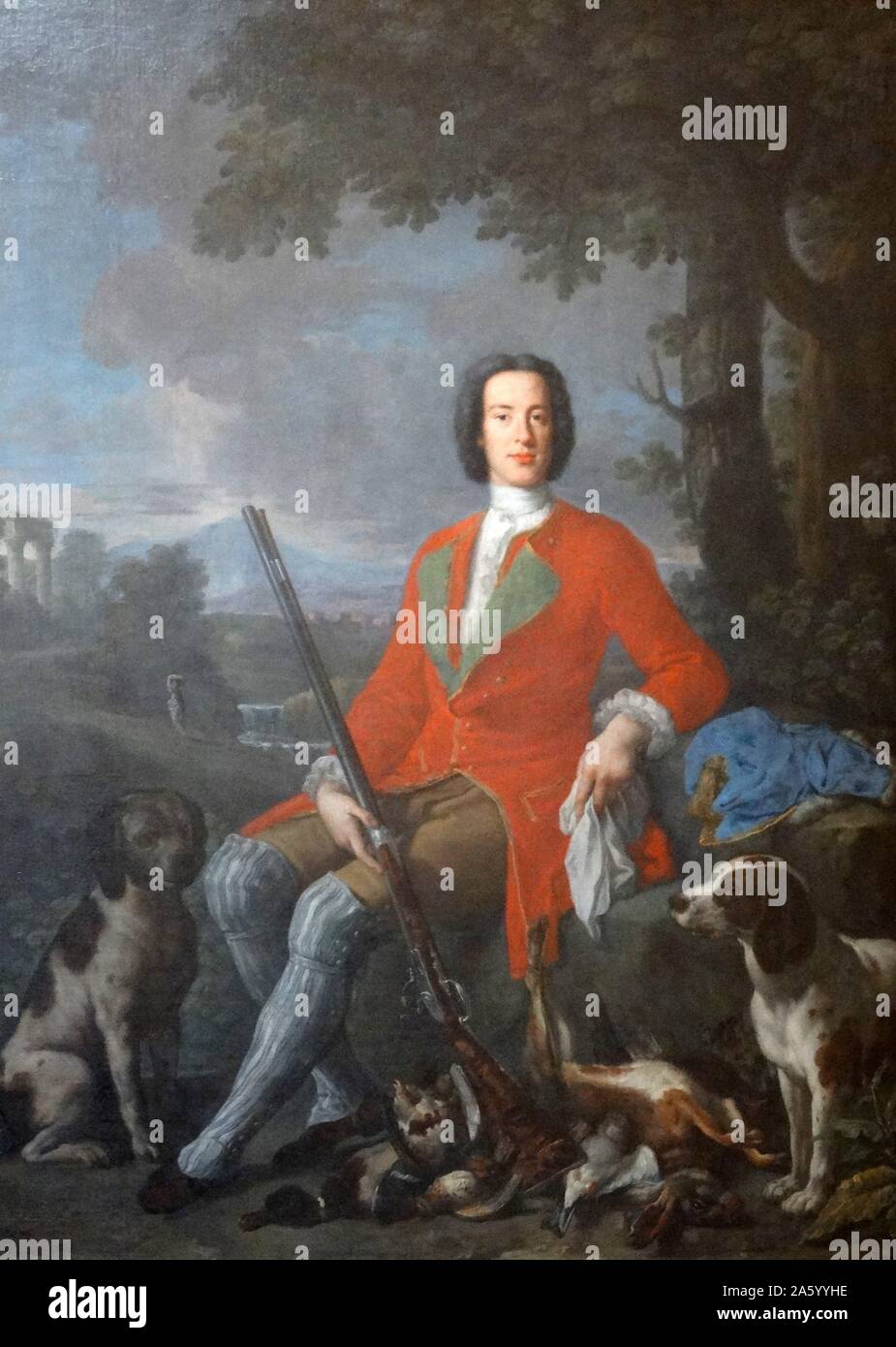 Porträt von William Howard, Viscount Andover (1714-1756) Abgeordneter im House Of Commons of Great Britain. Von italienischen Maler Antonio David (1698-1750). Vom 18. Jahrhundert Stockfoto