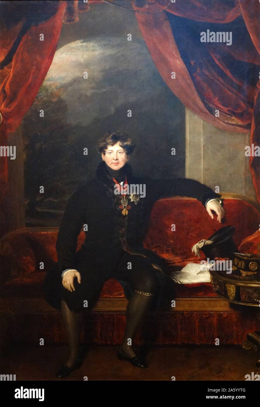 Porträt von König George IV von englischen Porträtmaler Thomas Lawrence (1769-1830) und Präsident der Royal Academy. Datierte 1822 Stockfoto
